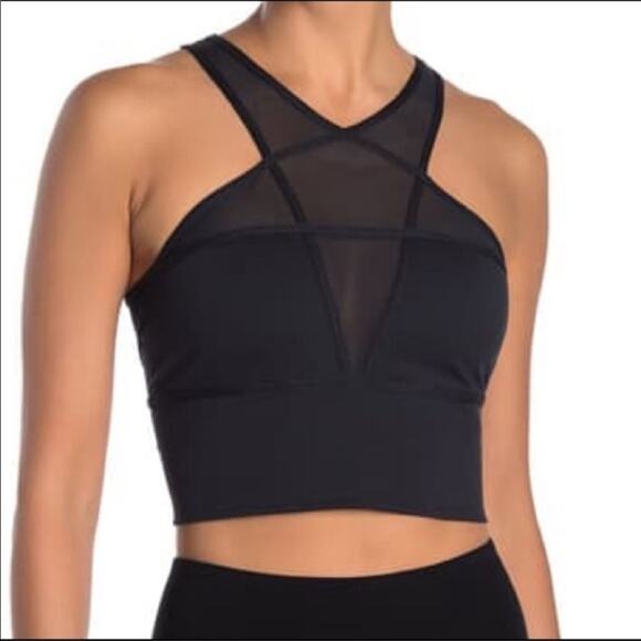 Free People Tops - FREE PEOPLE Womens Black Pentagram Star Front Sports Bra Tank Top Size XS